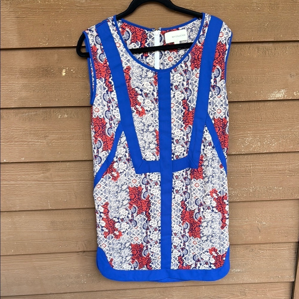 B.P. Collection symmetrical pattern lined dress size small